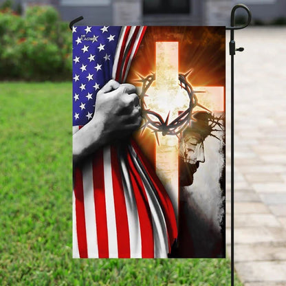 God Jesus Christian Cross Flag, Outdoor Christian House Flag, Christian Flag, Scripture Flag, Garden Banner