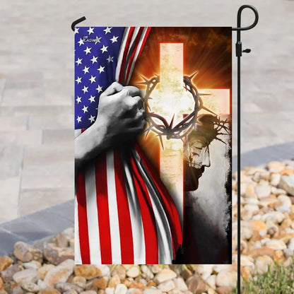 God Jesus Christian Cross Flag, Outdoor Christian House Flag, Christian Flag, Scripture Flag, Garden Banner