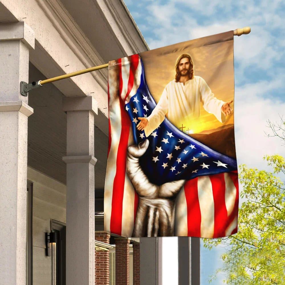 God Jesus Christian House Flags, Christian Flag, Scripture Flag, Garden Banner