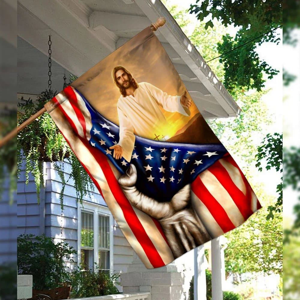 God Jesus Christian House Flags, Christian Flag, Scripture Flag, Garden Banner