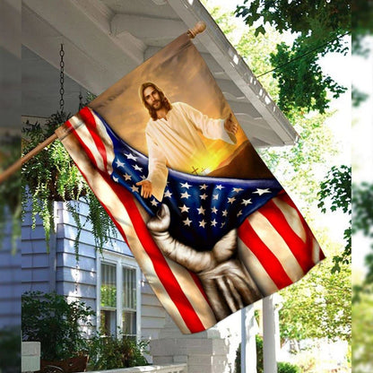 God Jesus Christian House Flags, Christian Flag, Scripture Flag, Garden Banner