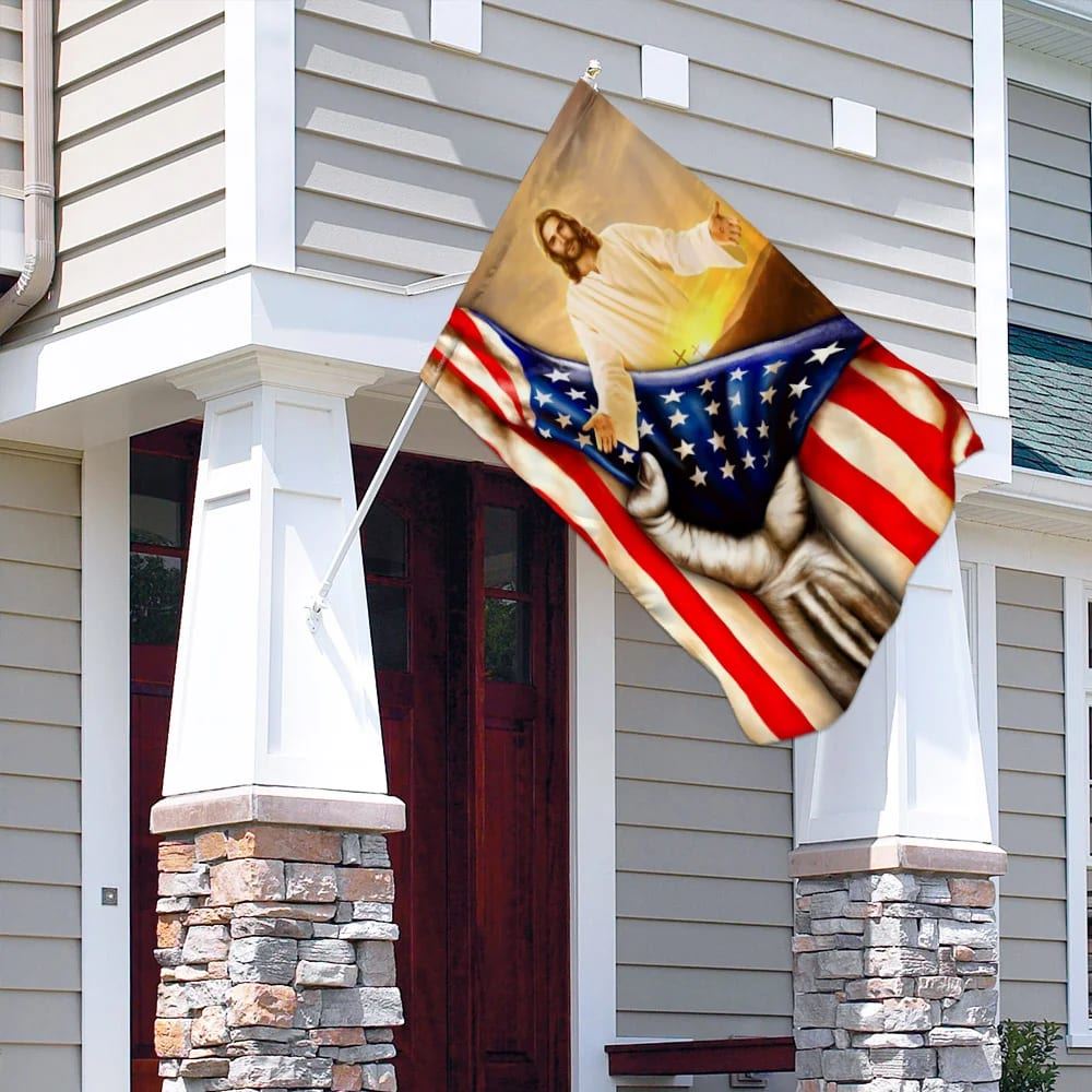 God Jesus Christian House Flags, Christian Flag, Scripture Flag, Garden Banner