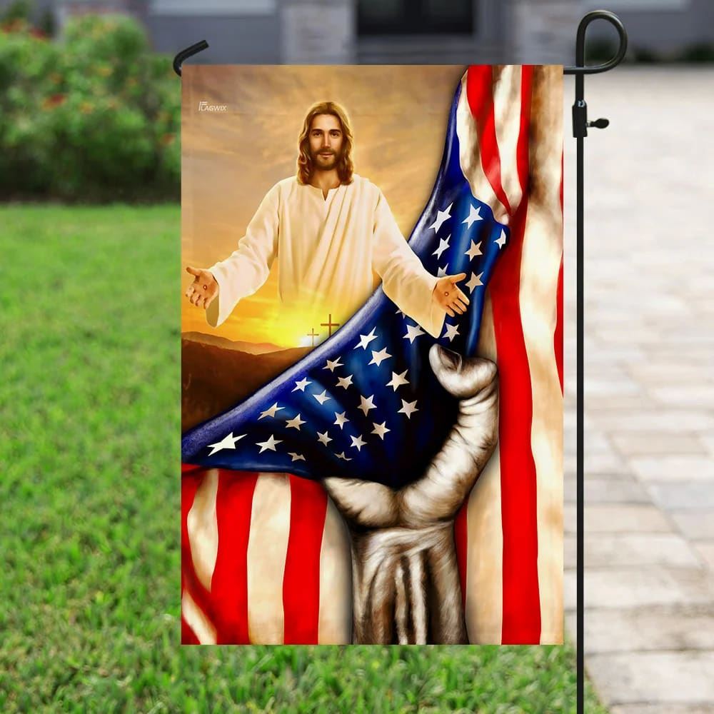 God Jesus Christian House Flags, Christian Flag, Scripture Flag, Garden Banner