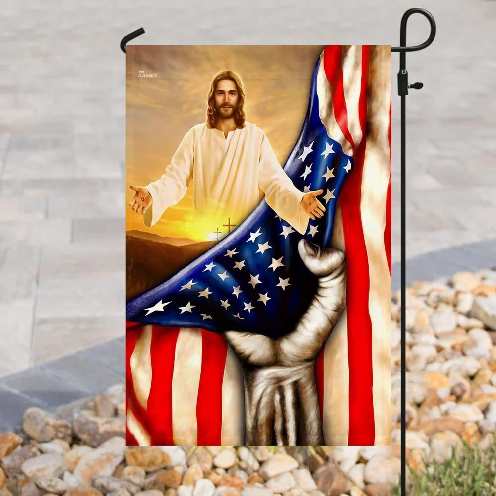 God Jesus Christian House Flags, Christian Flag, Scripture Flag, Garden Banner