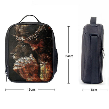 God King Loving Jesus & Lion Lunch Bag, Christian Lunch Bag, Religious Lunch Box For School, Picnic
