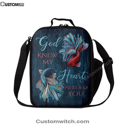 God Knew My HeLunch Bag Needed You Fish Lunch Bag, Christian Lunch Bag, Religious Lunch Box For School, Picnic