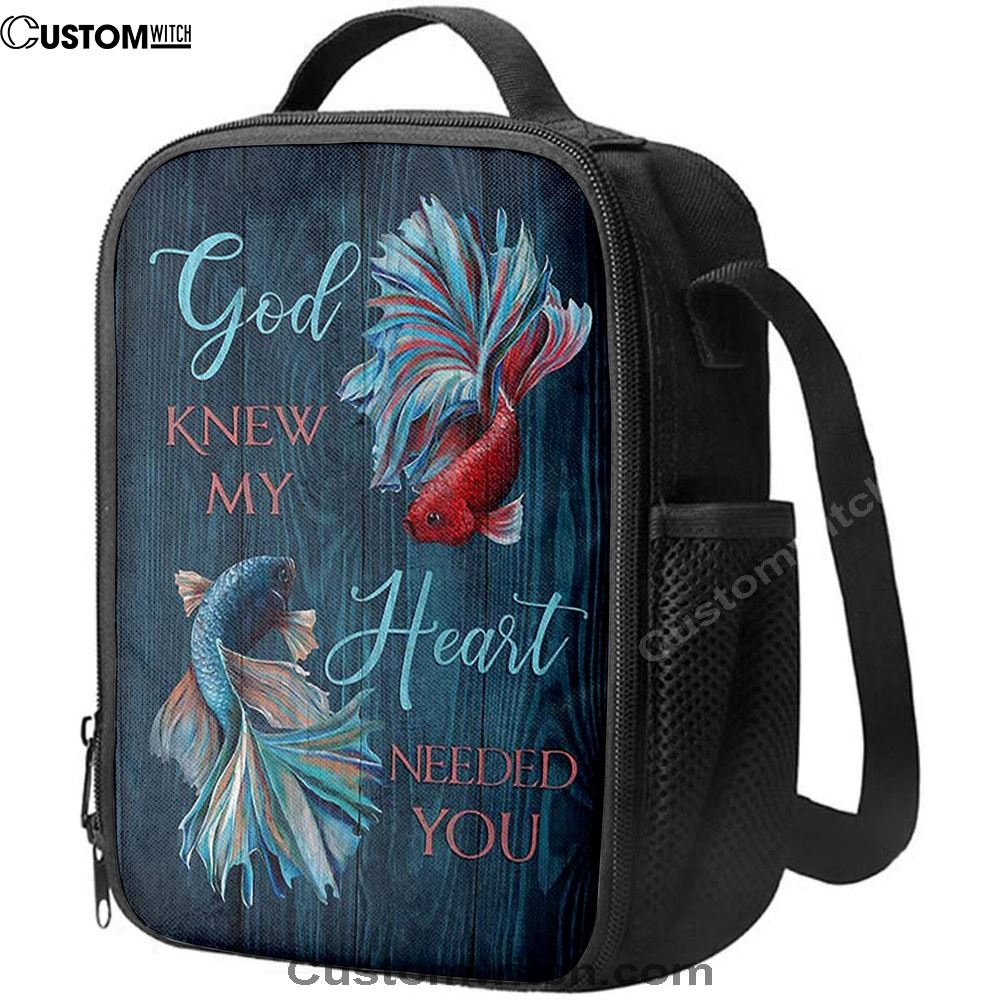 God Knew My HeLunch Bag Needed You Fish Lunch Bag, Christian Lunch Bag, Religious Lunch Box For School, Picnic