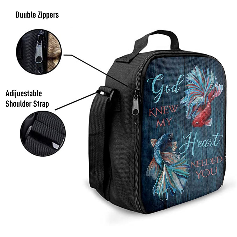 God Knew My HeLunch Bag Needed You Fish Lunch Bag, Christian Lunch Bag, Religious Lunch Box For School, Picnic