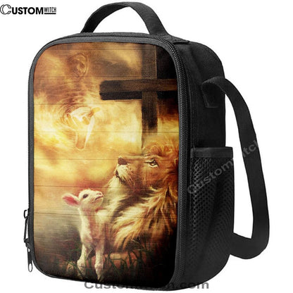 God, Lion And Lamb Lunch Bag, Christian Lunch Bag, Religious Lunch Box For School, Picnic