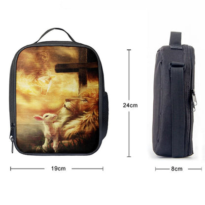 God, Lion And Lamb Lunch Bag, Christian Lunch Bag, Religious Lunch Box For School, Picnic