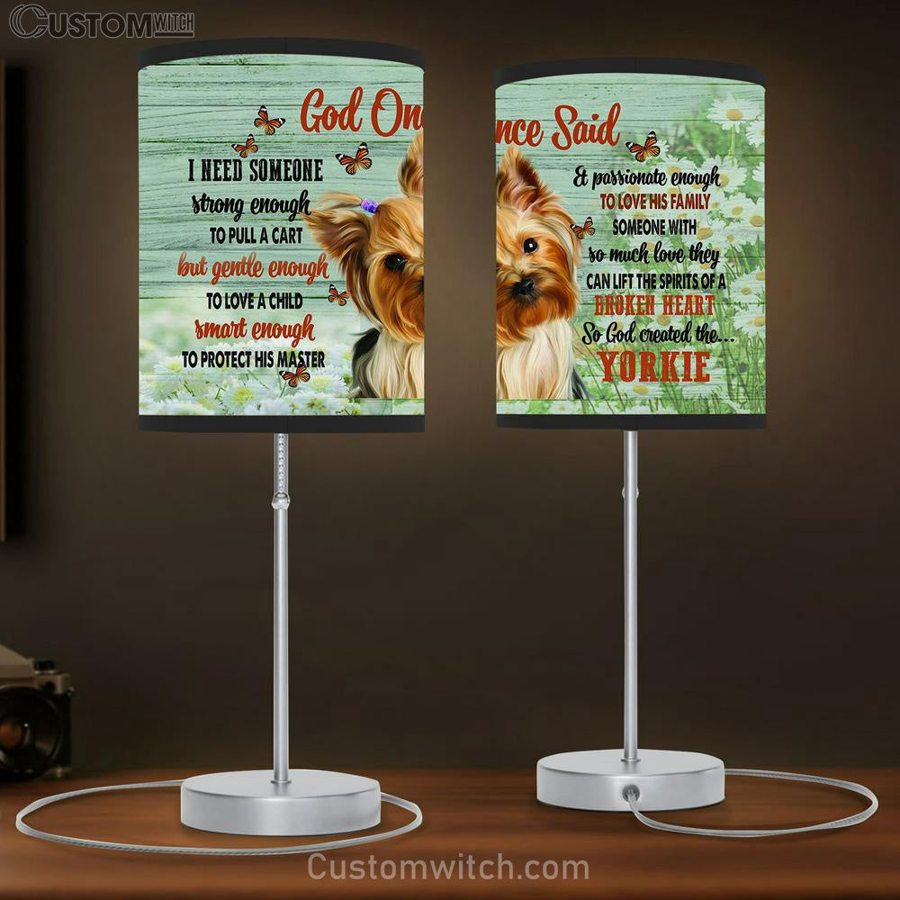 God Once Said I Need Someone Dog Table Lamb Prints - Customized Dog Photo - Christian Wall Table Lamb - Scripture Table Lamb Prints