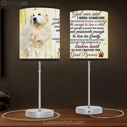 God Once Said I Need Someone Dog Table Lamb Gift - Custom Name And Dog Picture - Christian Wall Table Lamb - Scripture Table Lamb Prints