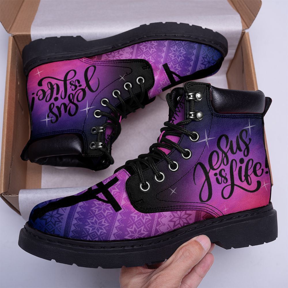 God Printed Boots, Christian Fashion Shoes, Christian Lifestyle Boots, Bible Verse Boots, Christian Apparel Boots