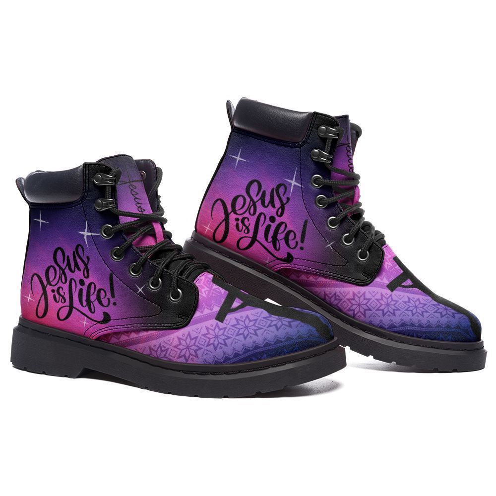 God Printed Boots, Christian Fashion Shoes, Christian Lifestyle Boots, Bible Verse Boots, Christian Apparel Boots