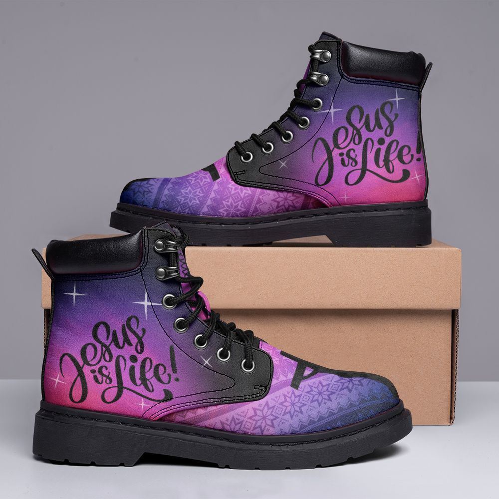 God Printed Boots, Christian Fashion Shoes, Christian Lifestyle Boots, Bible Verse Boots, Christian Apparel Boots