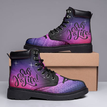 God Printed Boots, Christian Fashion Shoes, Christian Lifestyle Boots, Bible Verse Boots, Christian Apparel Boots