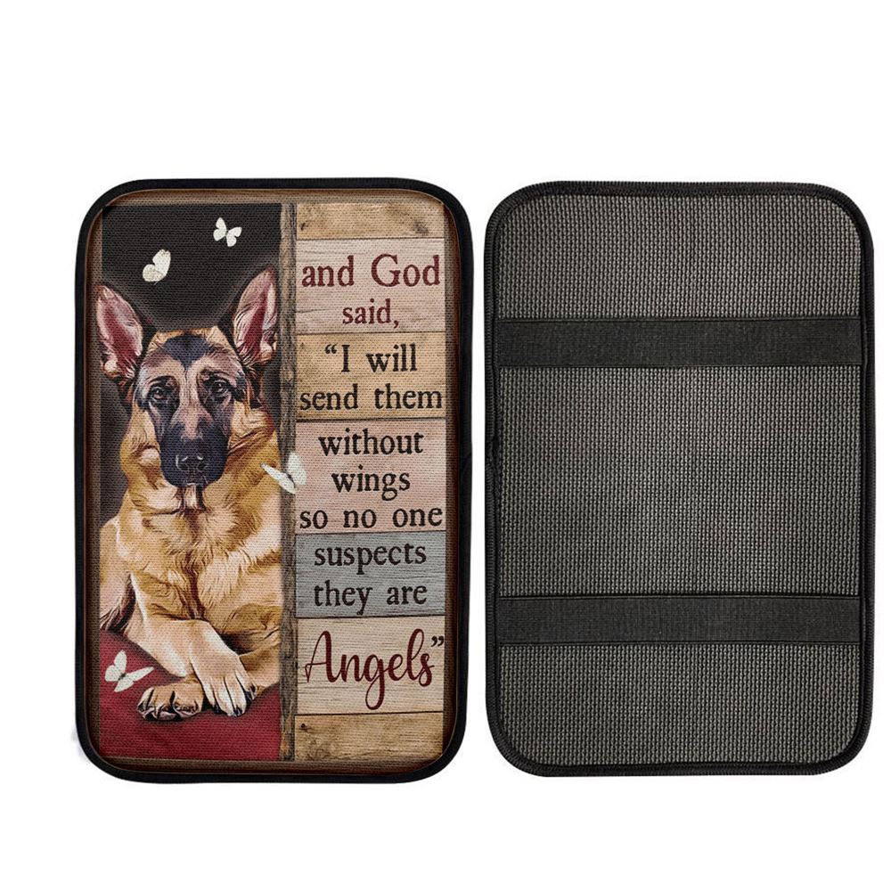 God Said I Will Send Them Without Wings So No One Suspects They Are Angels Car Center Console Cover, Christian Car Accessories