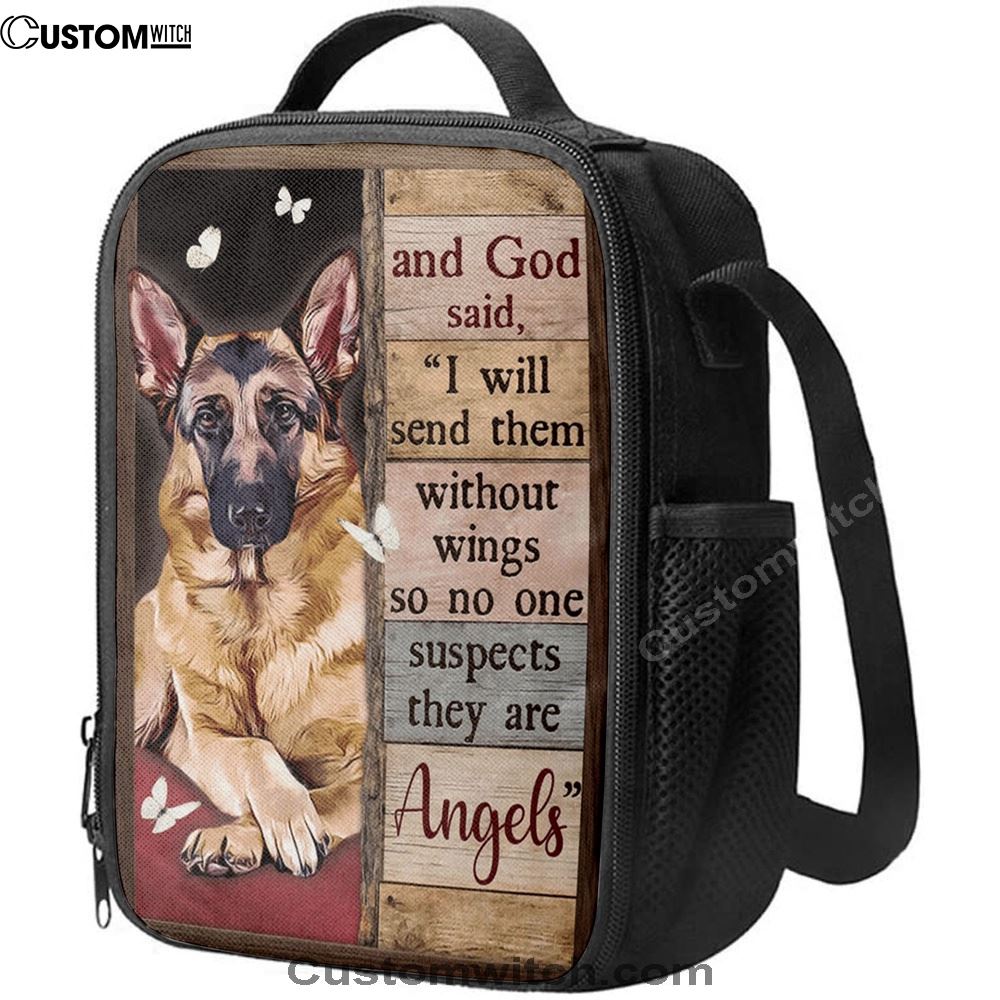 God Said I Will Send Them Without Wings So No One Suspects They Are Angels Lunch Bag, Christian Lunch Bag, Religious Lunch Box For School, Picnic