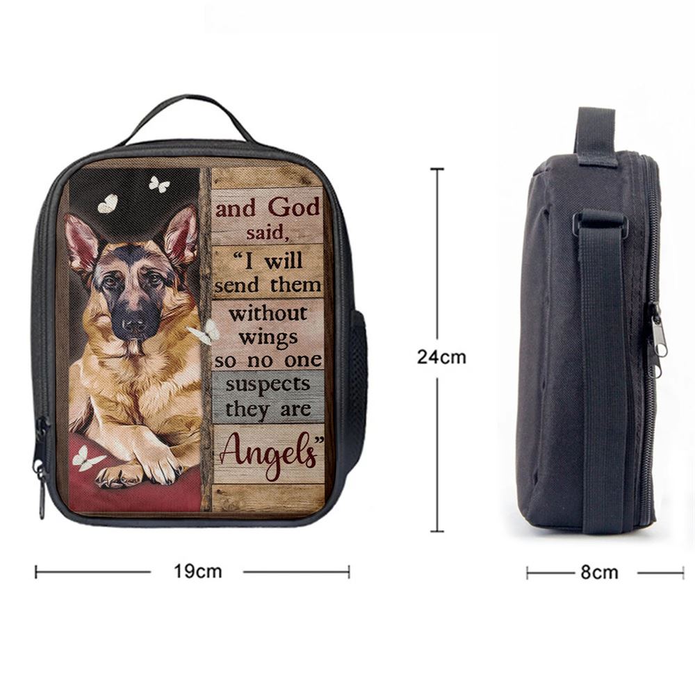 God Said I Will Send Them Without Wings So No One Suspects They Are Angels Lunch Bag, Christian Lunch Bag, Religious Lunch Box For School, Picnic