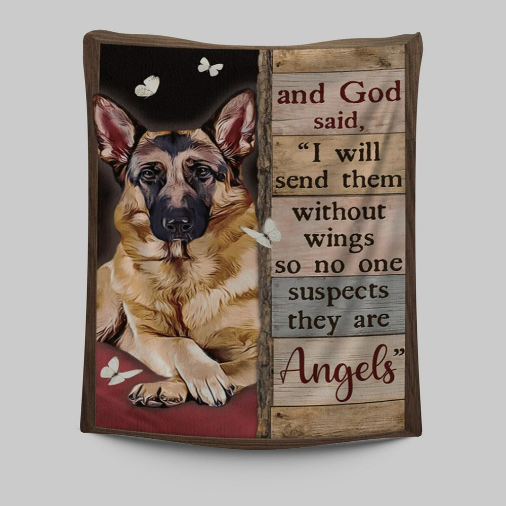 God Said I Will Send Them Without Wings So No One Suspects They Are Angels Tapestry - Christian Wall Art Decor - Religious Tapestries Wall Hanging Prints