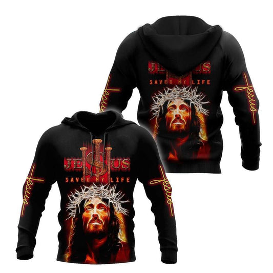 God Saved My Life God 3D Hoodie For Man And Women, Jesus Printed 3D Hoodie