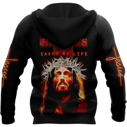 God Saved My Life God 3D Hoodie For Man And Women, Jesus Printed 3D Hoodie