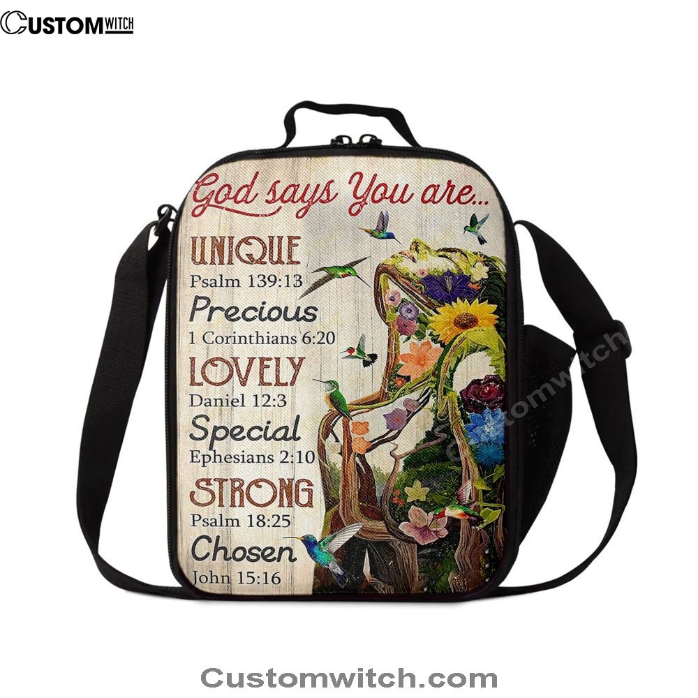 God Say You Are Natural Woman Lunch Bag, Christian Lunch Bag, Religious Lunch Box For School, Picnic