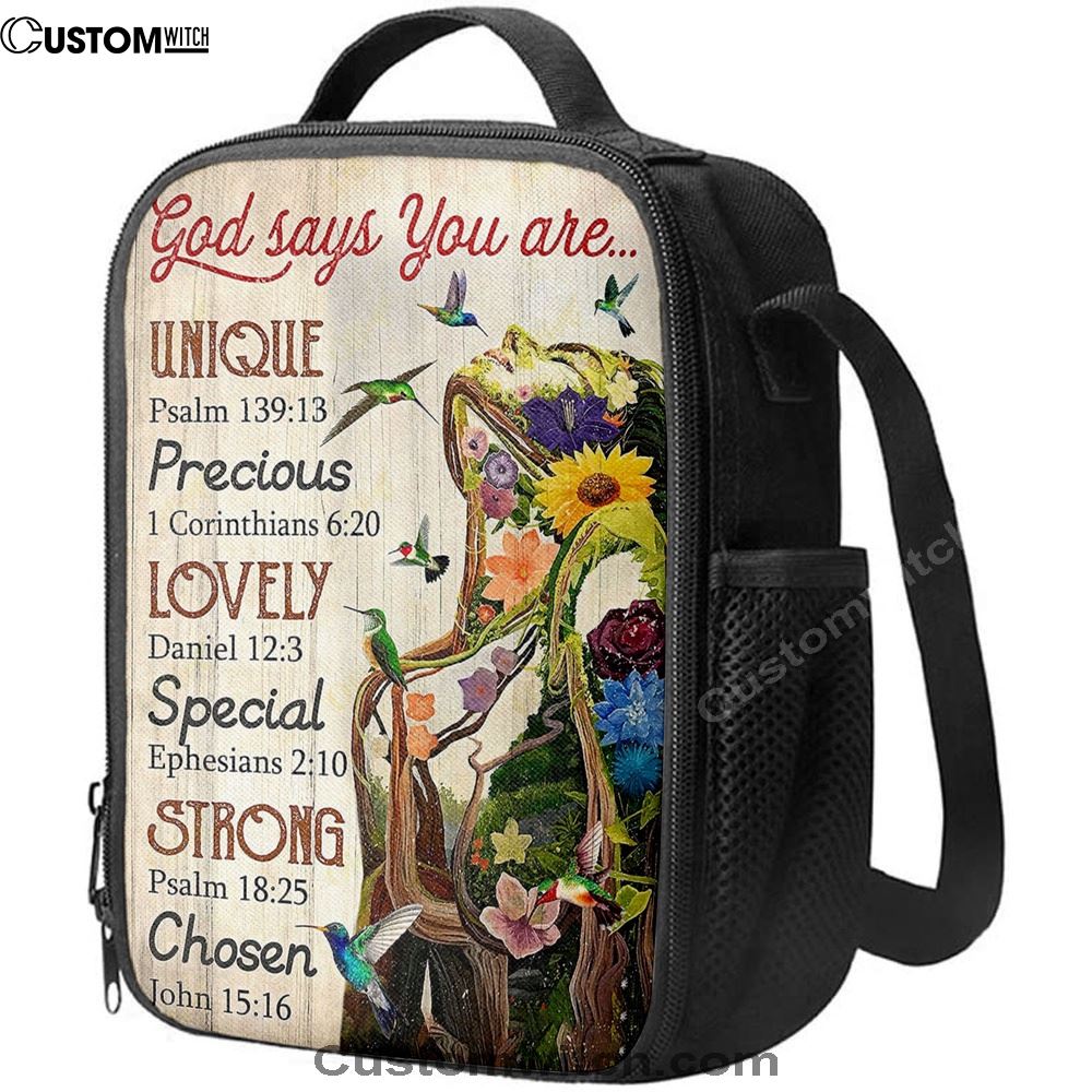 God Say You Are Natural Woman Lunch Bag, Christian Lunch Bag, Religious Lunch Box For School, Picnic