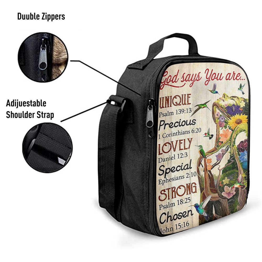 God Say You Are Natural Woman Lunch Bag, Christian Lunch Bag, Religious Lunch Box For School, Picnic
