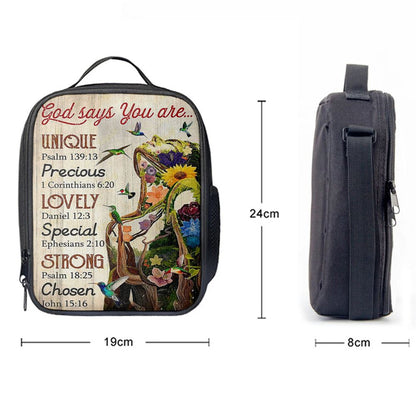 God Say You Are Natural Woman Lunch Bag, Christian Lunch Bag, Religious Lunch Box For School, Picnic