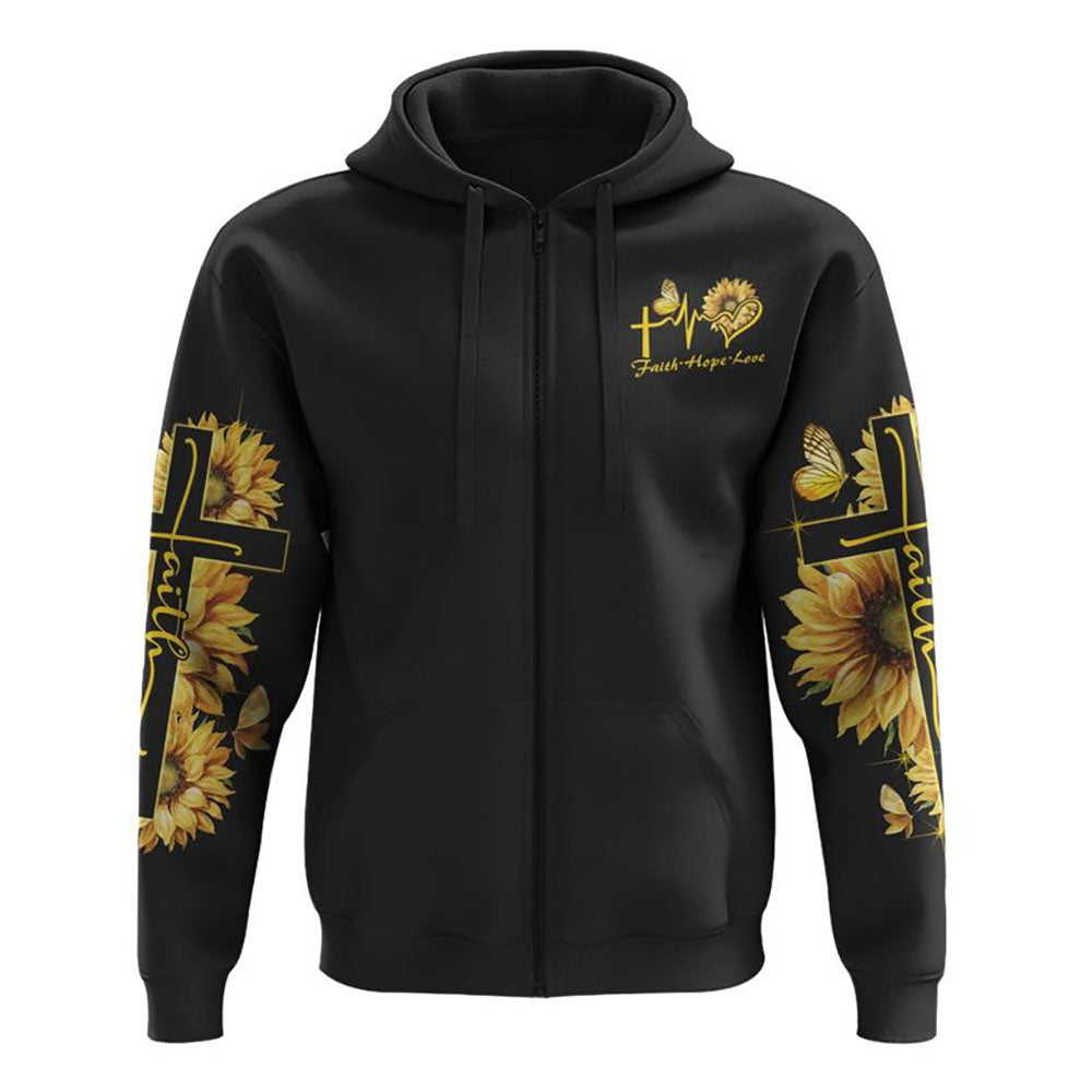 God Say You Are Sunflower Butterfly Cross Faith All Over Print 3D Hoodie, Christian Hoodie, Christian Sweatshirt, Bible Verse Shirt