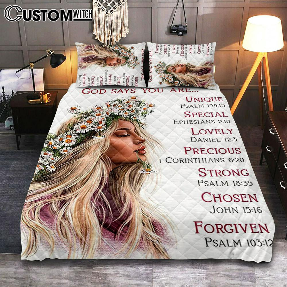 God Says You Are Bedroom - Catholic Christian Gifts For Women