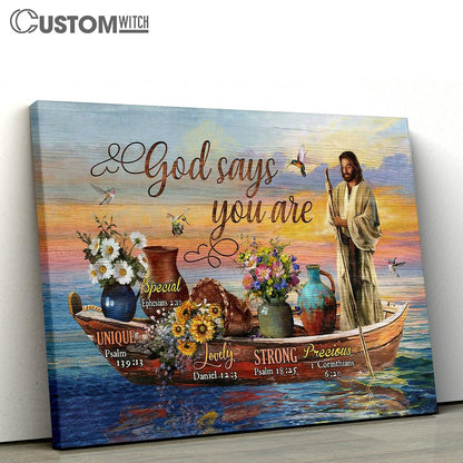 God Says You Are Canvas - Jesus On The Boat Canvas Prints - Religious Canvas Art - Christian Home Decor