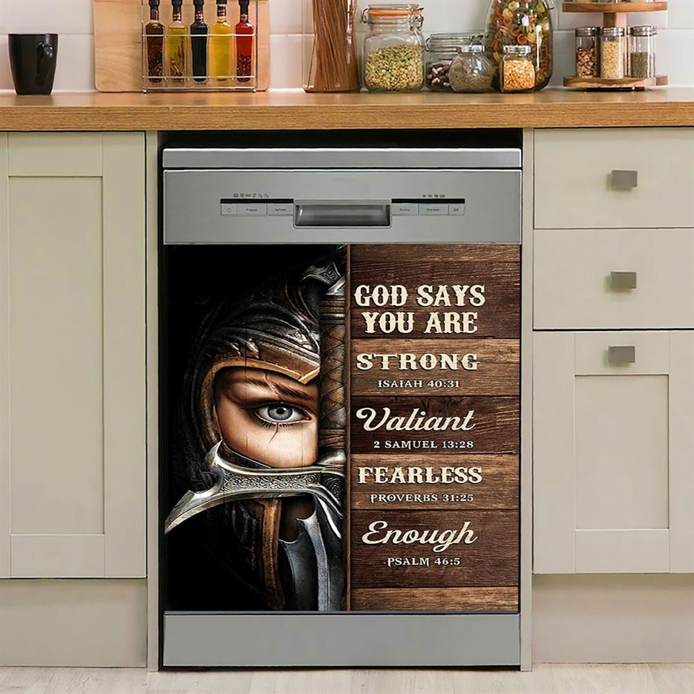 God Says You Are Dishwasher Cover, Christian Dishwasher Stickers, Religious Kitchen Decor