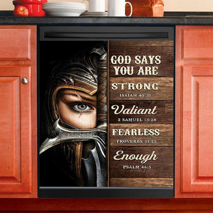 God Says You Are Dishwasher Cover, Christian Dishwasher Stickers, Religious Kitchen Decor