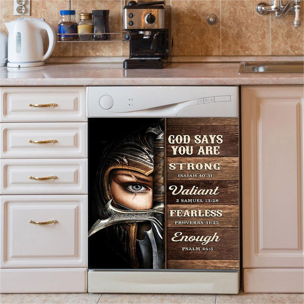 God Says You Are Dishwasher Cover, Christian Dishwasher Stickers, Religious Kitchen Decor