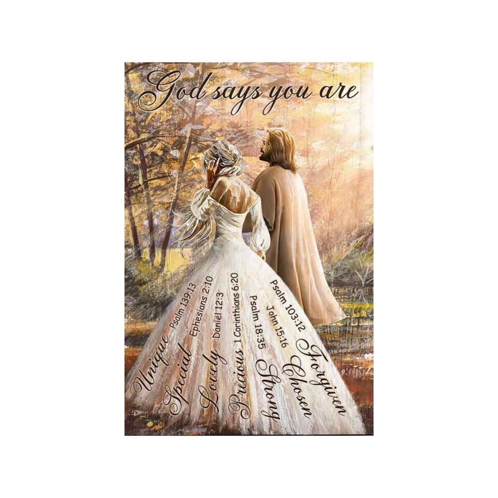 God Says You Are, Garden Flag, Christian Flag, Scripture Flag, Garden Banner