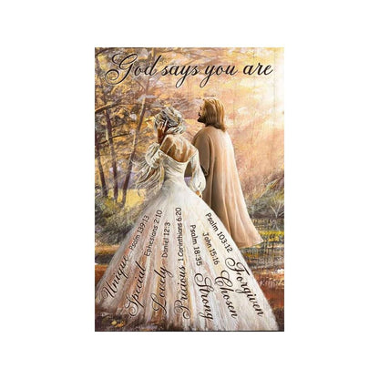 God Says You Are, Garden Flag, Christian Flag, Scripture Flag, Garden Banner