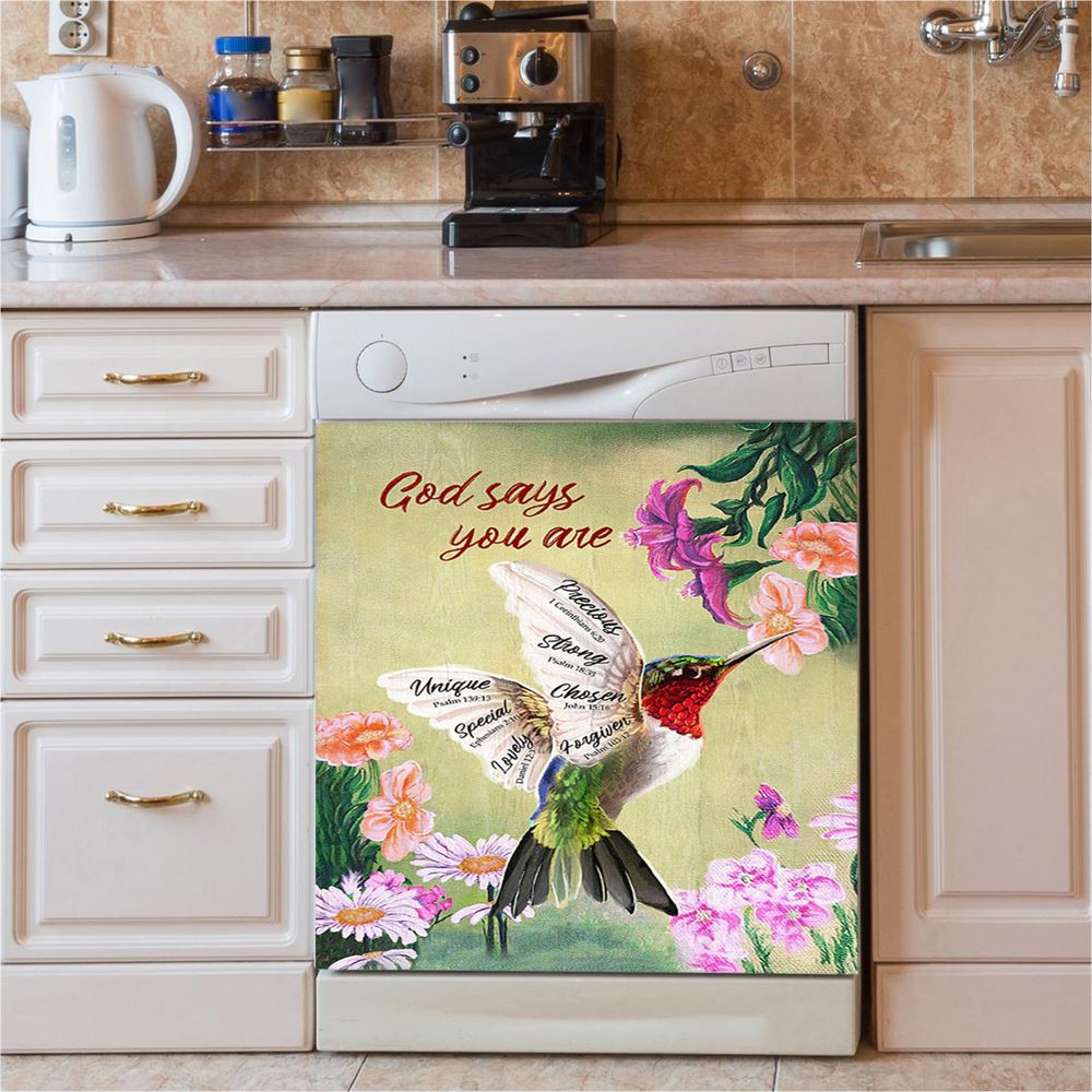God Says You Are Horse Dishwasher Cover, Christian Dishwasher Stickers, Religious Kitchen Decor