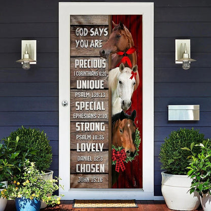 God Says You Are Horses 2 Door Cover, Christian Door Decor, Door Christian Church, Christian Door Plaques