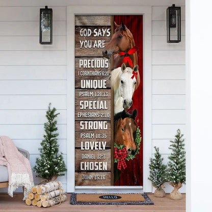 God Says You Are Horses 2 Door Cover, Christian Door Decor, Door Christian Church, Christian Door Plaques
