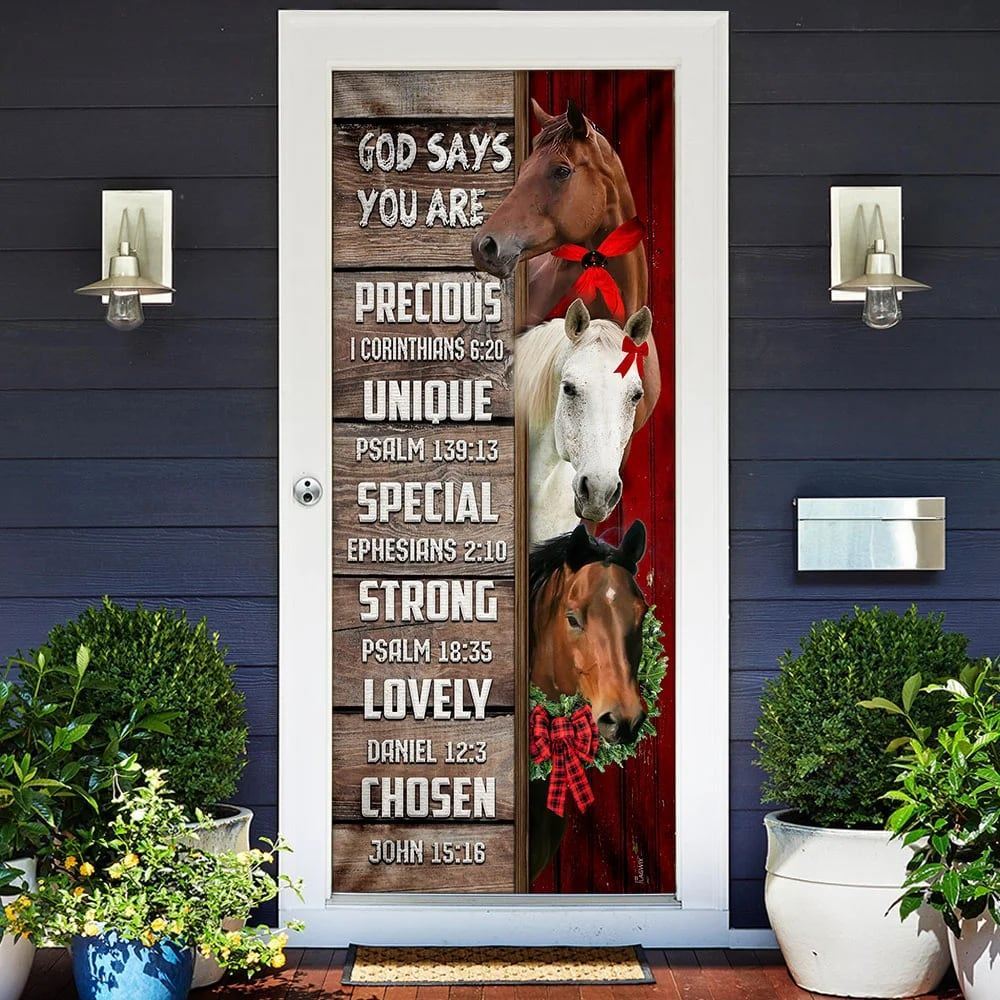God Says You Are Horses Door Cover, Christian Door Decor, Door Christian Church, Christian Door Plaques