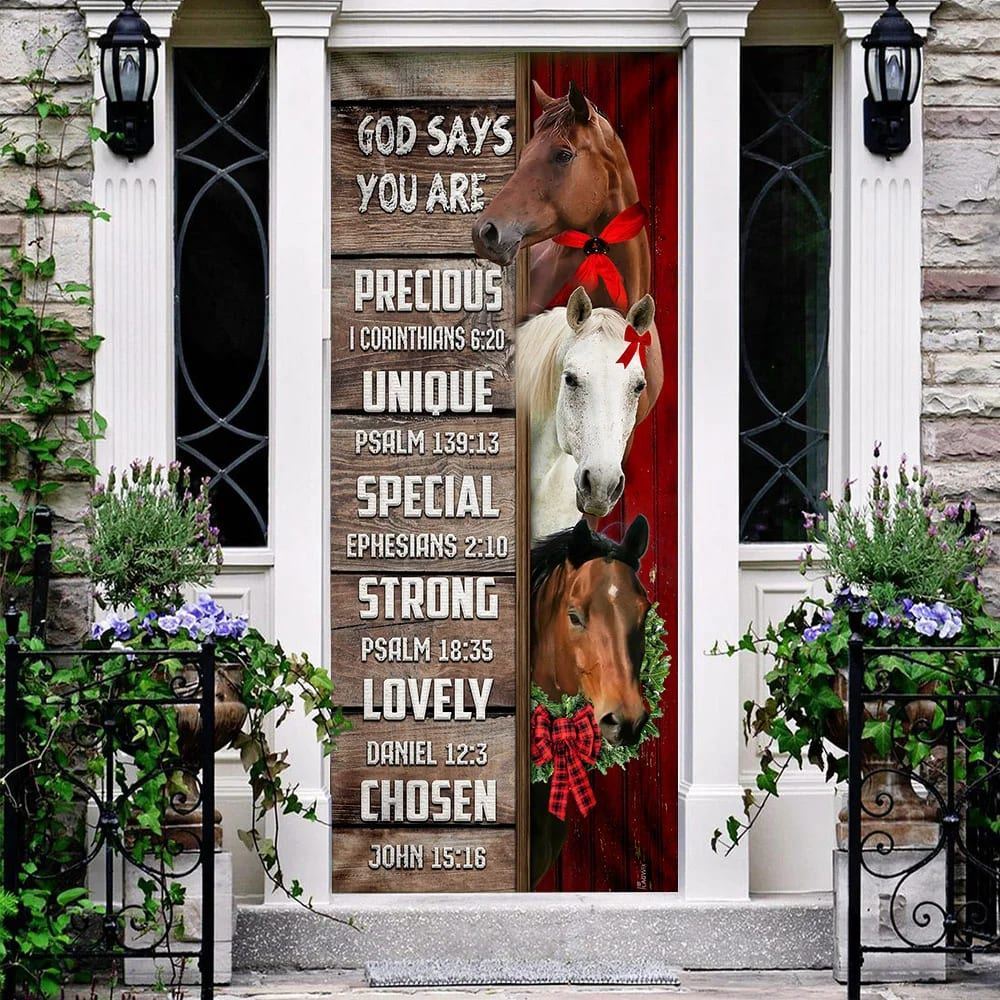 God Says You Are Horses Door Cover, Christian Door Decor, Door Christian Church, Christian Door Plaques