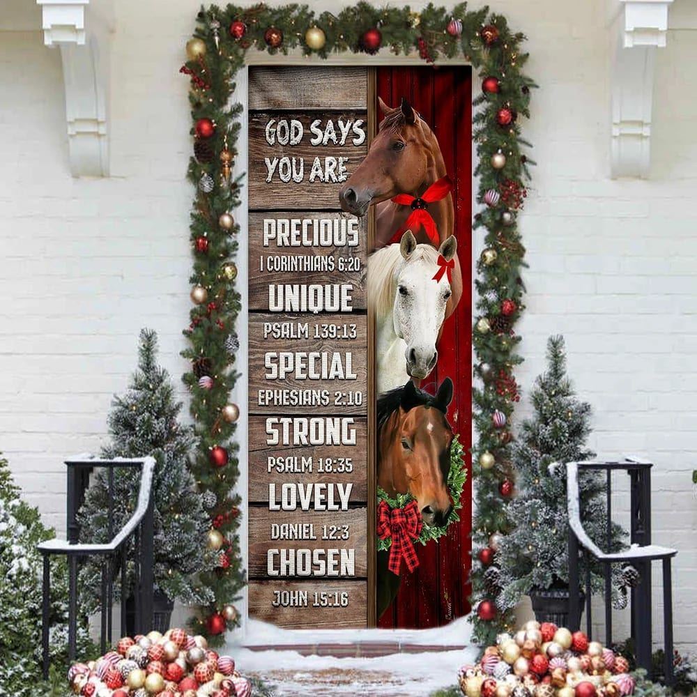 God Says You Are Horses Door Cover, Christian Door Decor, Door Christian Church, Christian Door Plaques