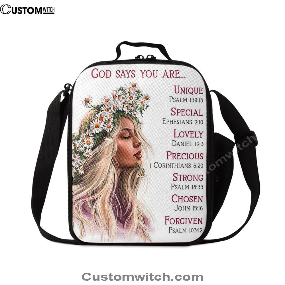 God Says You Are Lunch Bag, Catholic Christian Gifts For Women, Christian Lunch Bag, Religious Lunch Box For School, Picnic