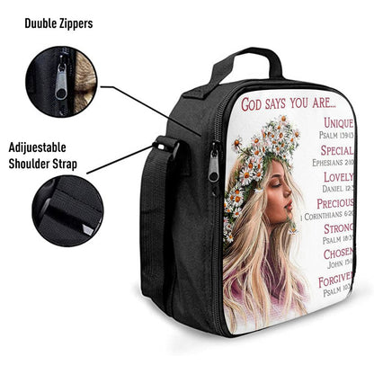 God Says You Are Lunch Bag, Catholic Christian Gifts For Women, Christian Lunch Bag, Religious Lunch Box For School, Picnic