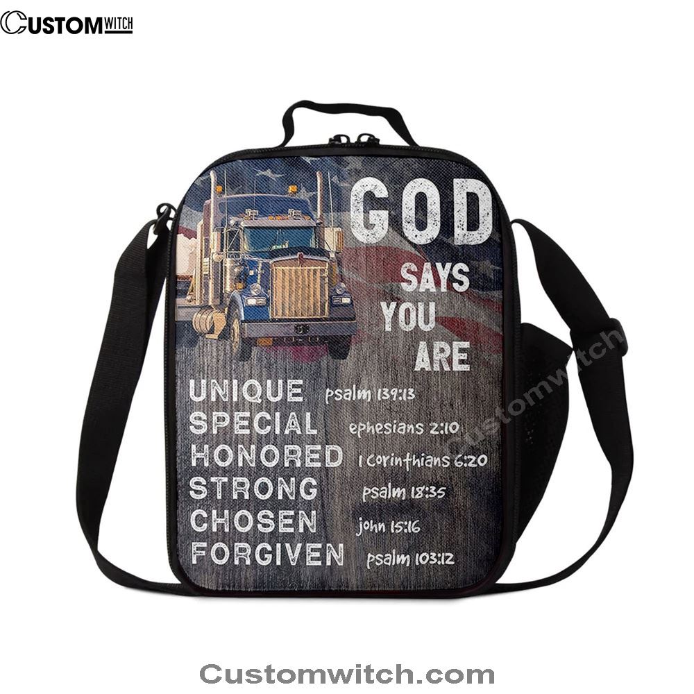 God Says You Are Lunch Bag, Christian Gifts For Trucker Drivers, Christian Lunch Bag, Religious Lunch Box For School, Picnic