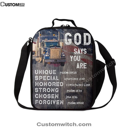God Says You Are Lunch Bag, Christian Gifts For Trucker Drivers, Christian Lunch Bag, Religious Lunch Box For School, Picnic