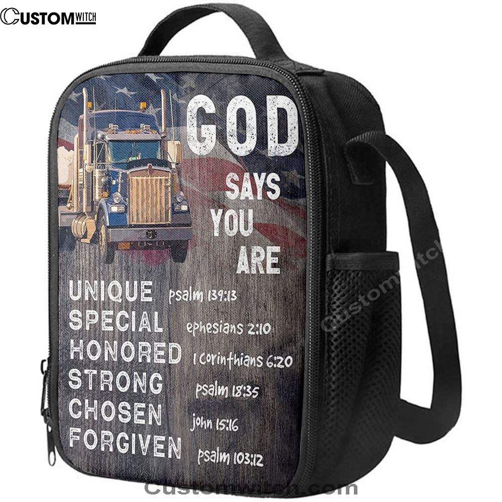 God Says You Are Lunch Bag, Christian Gifts For Trucker Drivers, Christian Lunch Bag, Religious Lunch Box For School, Picnic