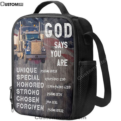 God Says You Are Lunch Bag, Christian Gifts For Trucker Drivers, Christian Lunch Bag, Religious Lunch Box For School, Picnic